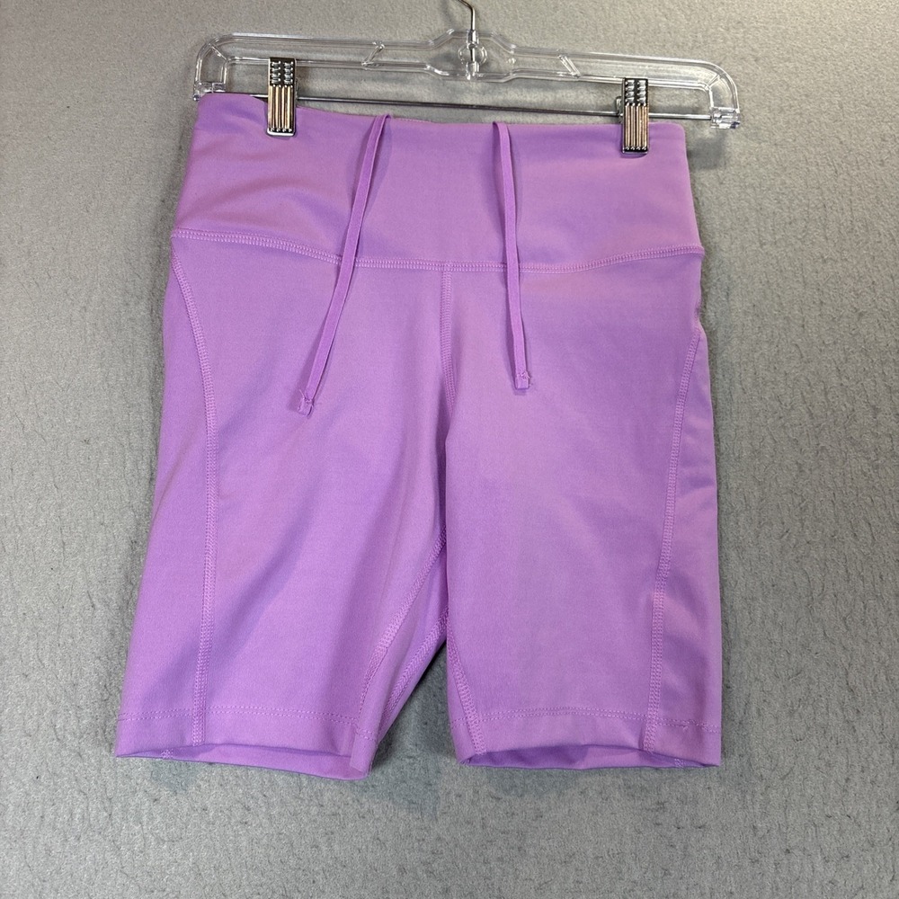NIKE DRI-FIT TRAINING BIKE WOMEN'S 7 IN HIGH W SHORTS LILAC PURPLE POCKET SMALL